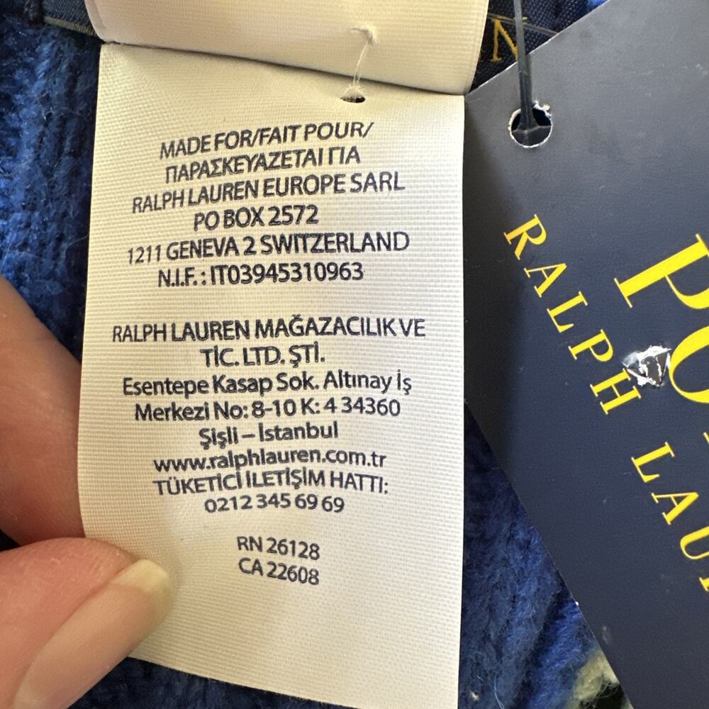Polo Ralph Lauren Downhill Skier Stadium Hi Tech Wool Scarf NWT Read Description - Picture 4 of 16